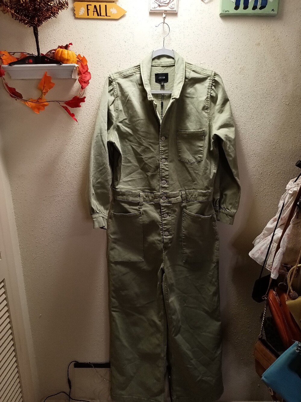 Joe's Olive Green Utility Jumpsuit Coveralls NWT PTP 20